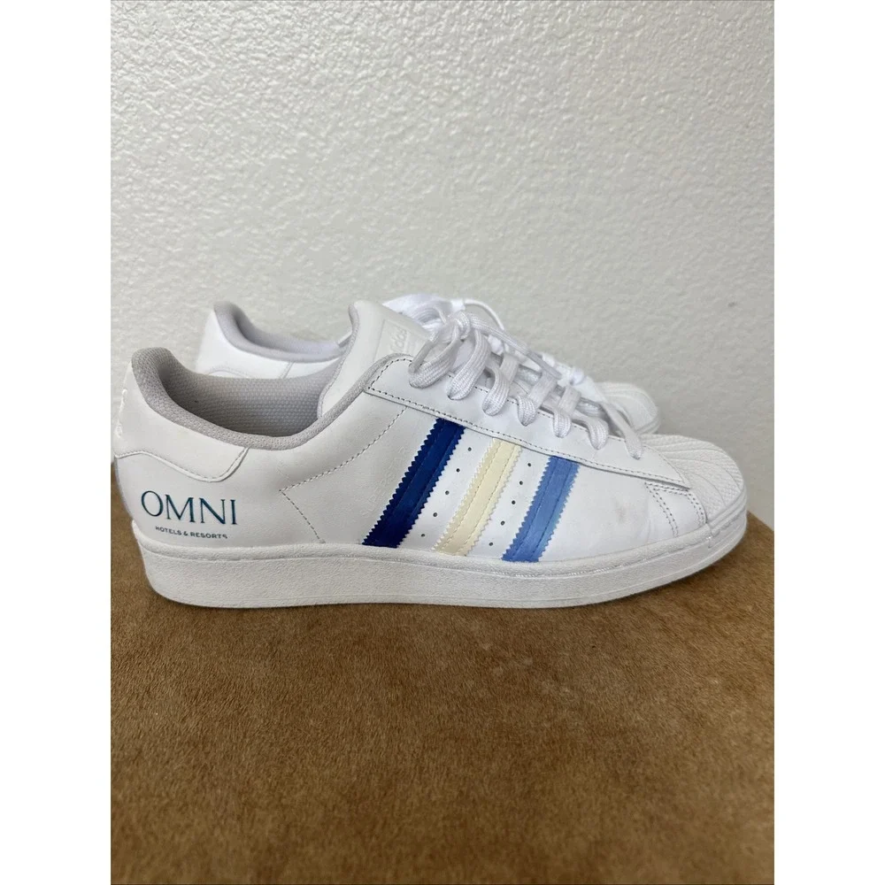 adidas Originals SUPERSTAR Cloud Blue/sand Strata/ Royal sz 10.5. Omni Collab‎
